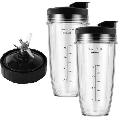 MEET JUICE copa ninja 24oz con tapa para llevar, perfecta para batidos en movimiento