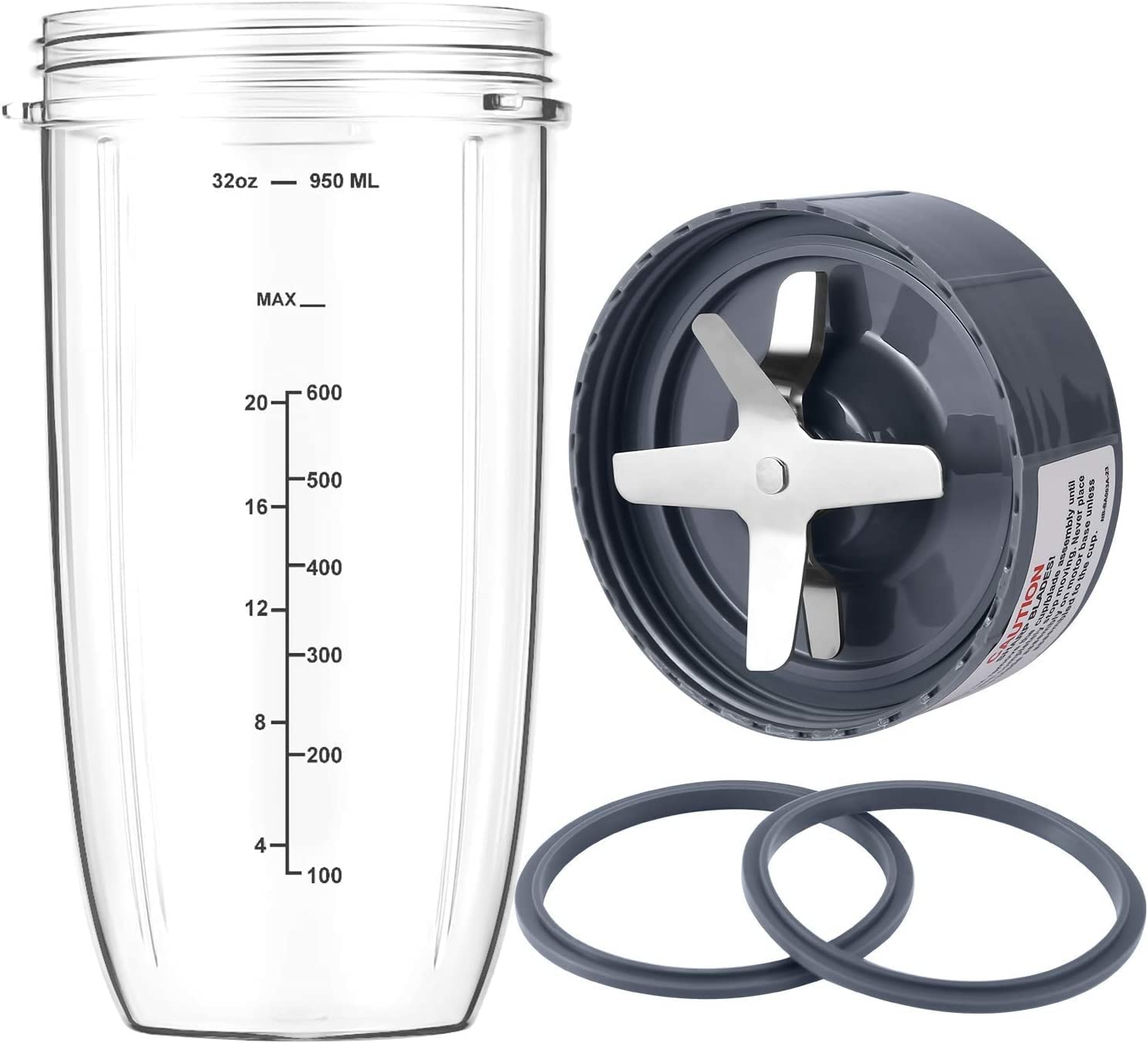 MEET JUICE: vaso 32oz compatible con NutriBullet para licuados en casa