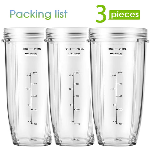 MEET JUICE vasos 24oz compatibles con Ninja Auto-iQ, para reemplazo confiable.