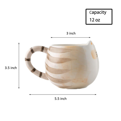 Meetbees taza gato orejas borde, diseño adorable para amantes felinos.