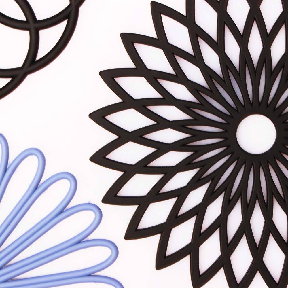 ME.FAN posavasos silicona flor verde, decorativo y práctico para la cocina.