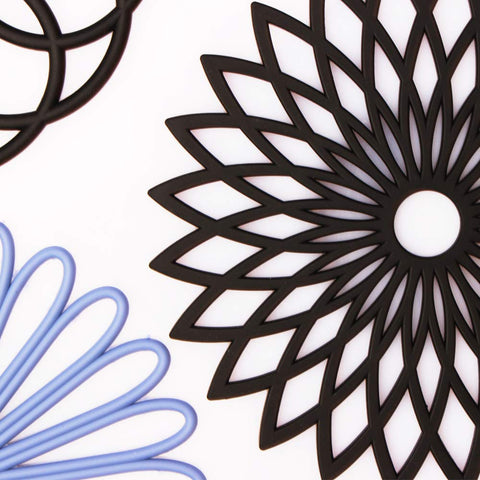 ME.FAN posavasos silicona flor verde, decorativo y práctico para la cocina.