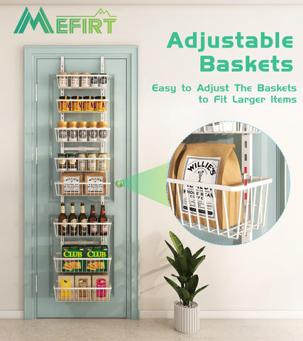 Cestas ajustables de Mefirt para despensa, 2 pequeñas, 3 medianas y 3 grandes.