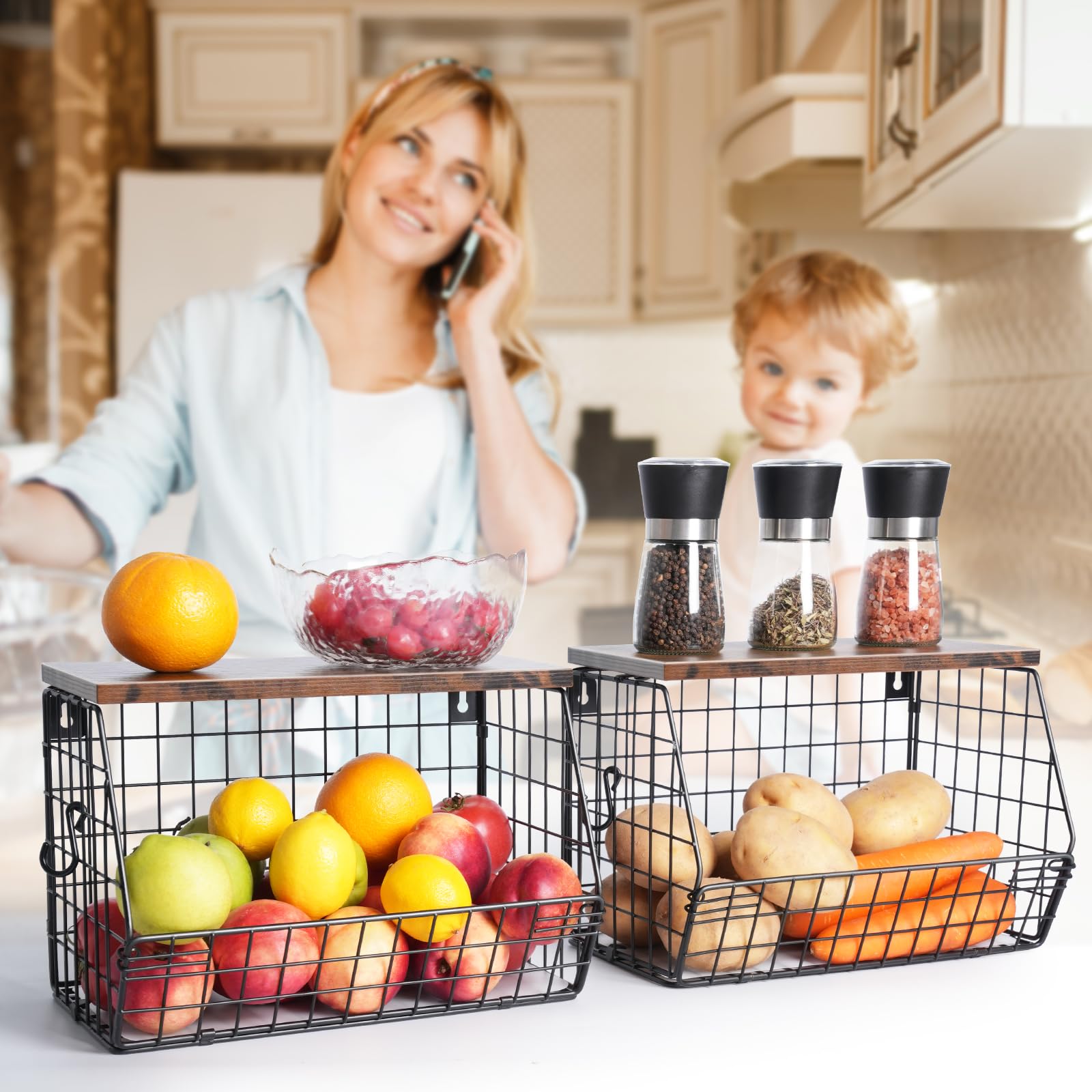 Frutero Mefirt almacenamiento de frutas y verduras, mantiene orden.