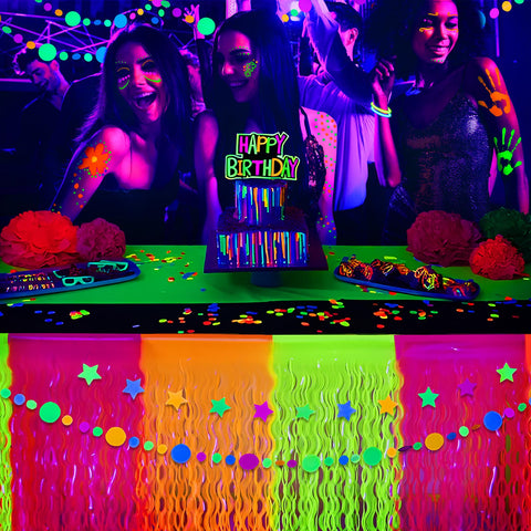 mega-loopolis Mega-L Glow montaje de faldas de mesa neón, instalación rápida