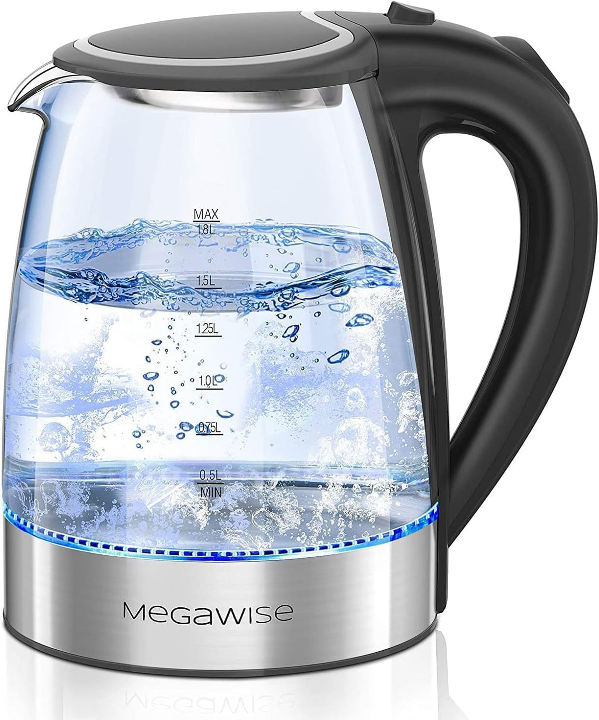 Hervidor MEGAWISE CX-817 con capacidad de 1.8 L para uso diario.