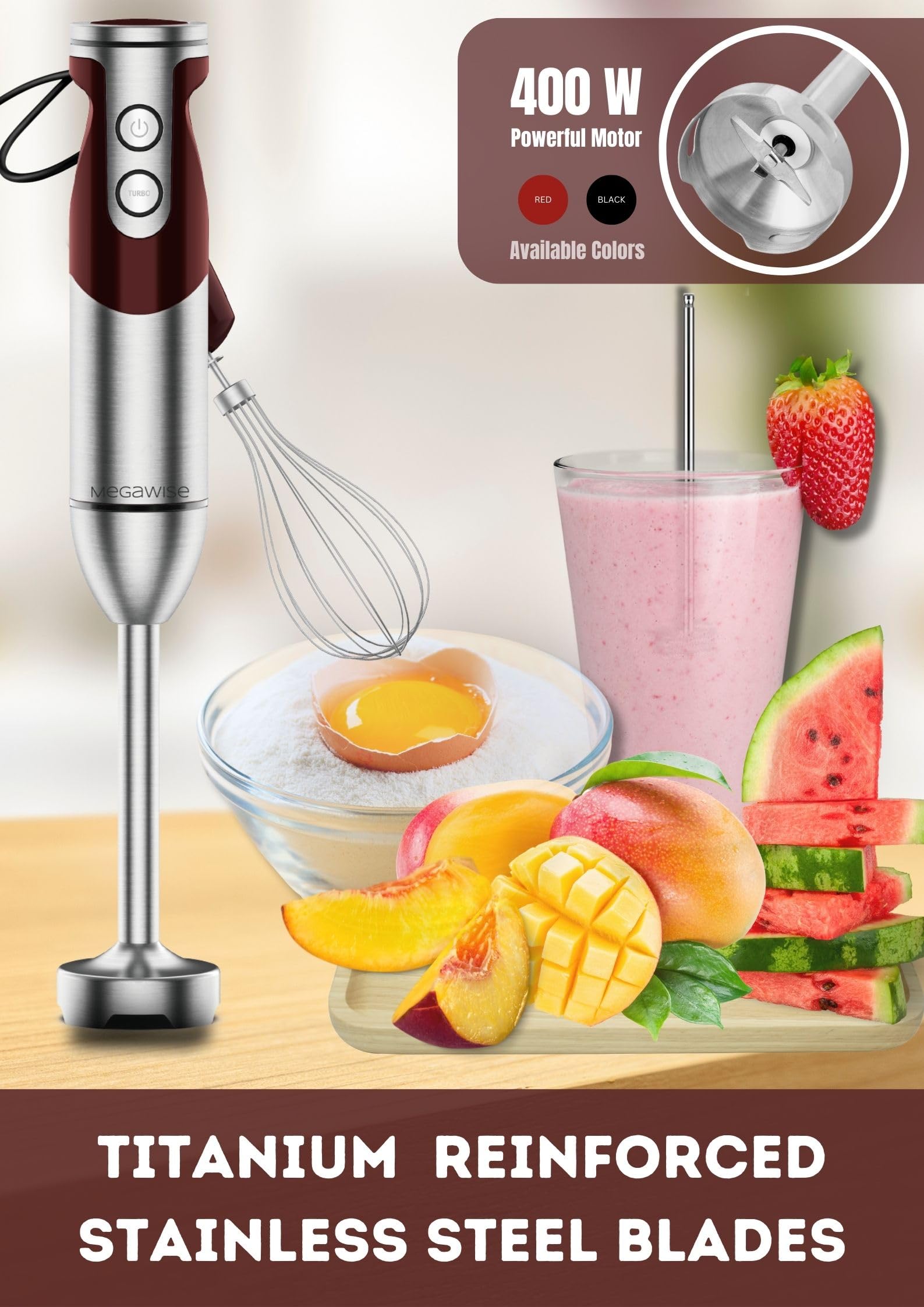 12 velocidades y Turbo para mezclar ingredientes difíciles sin salpicaduras