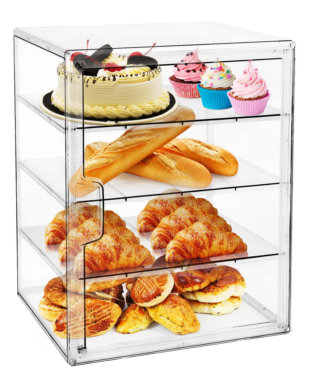 Panera MEI NIAN de cuatro niveles para pan fresco y organizado