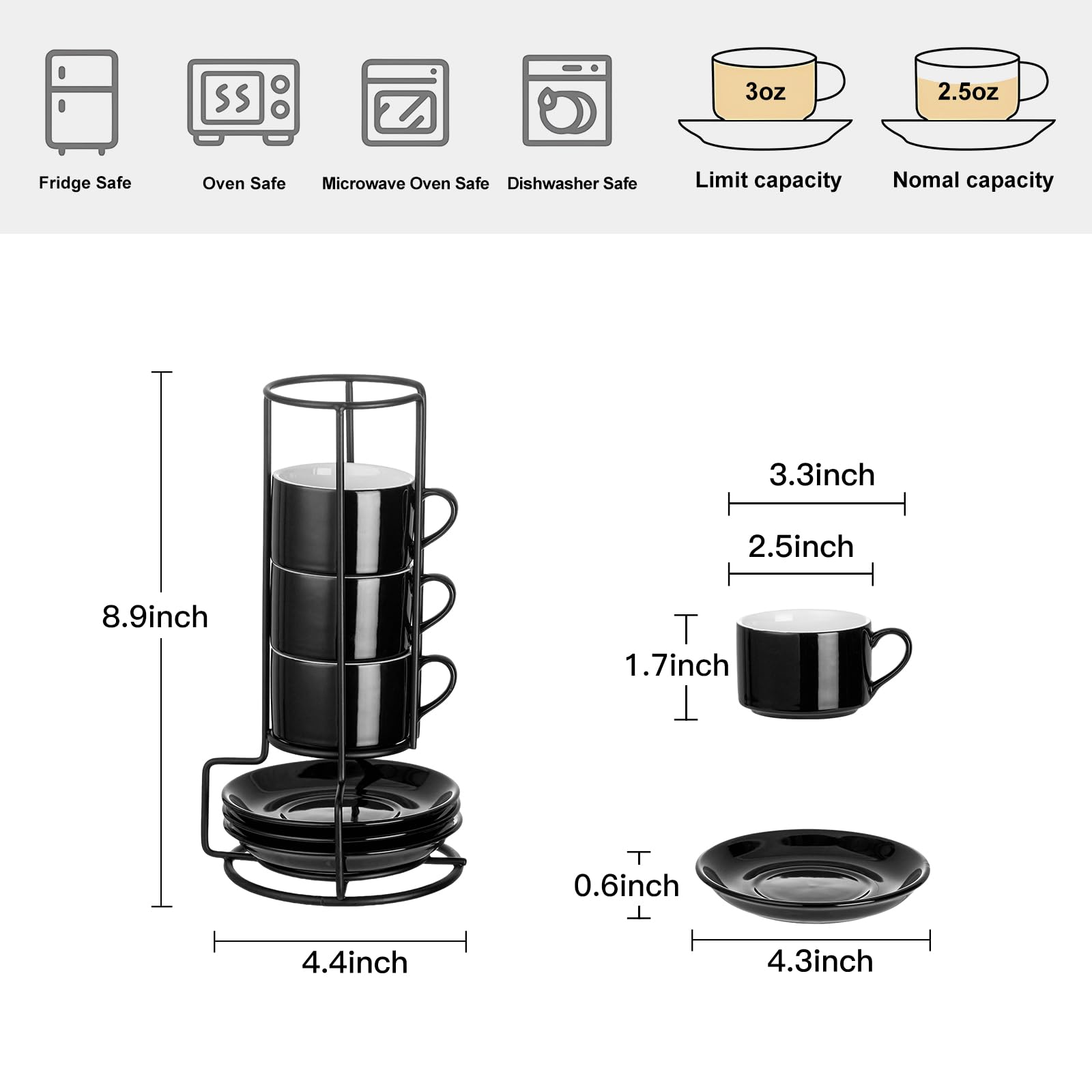 Meichu platillos espresso conjunto, soporte elegante para servir bebidas con estilo