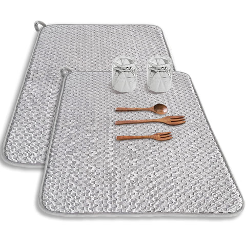 Meirrnyyu almohadilla secado platos 24x17 gris con alta absorción para utensilios