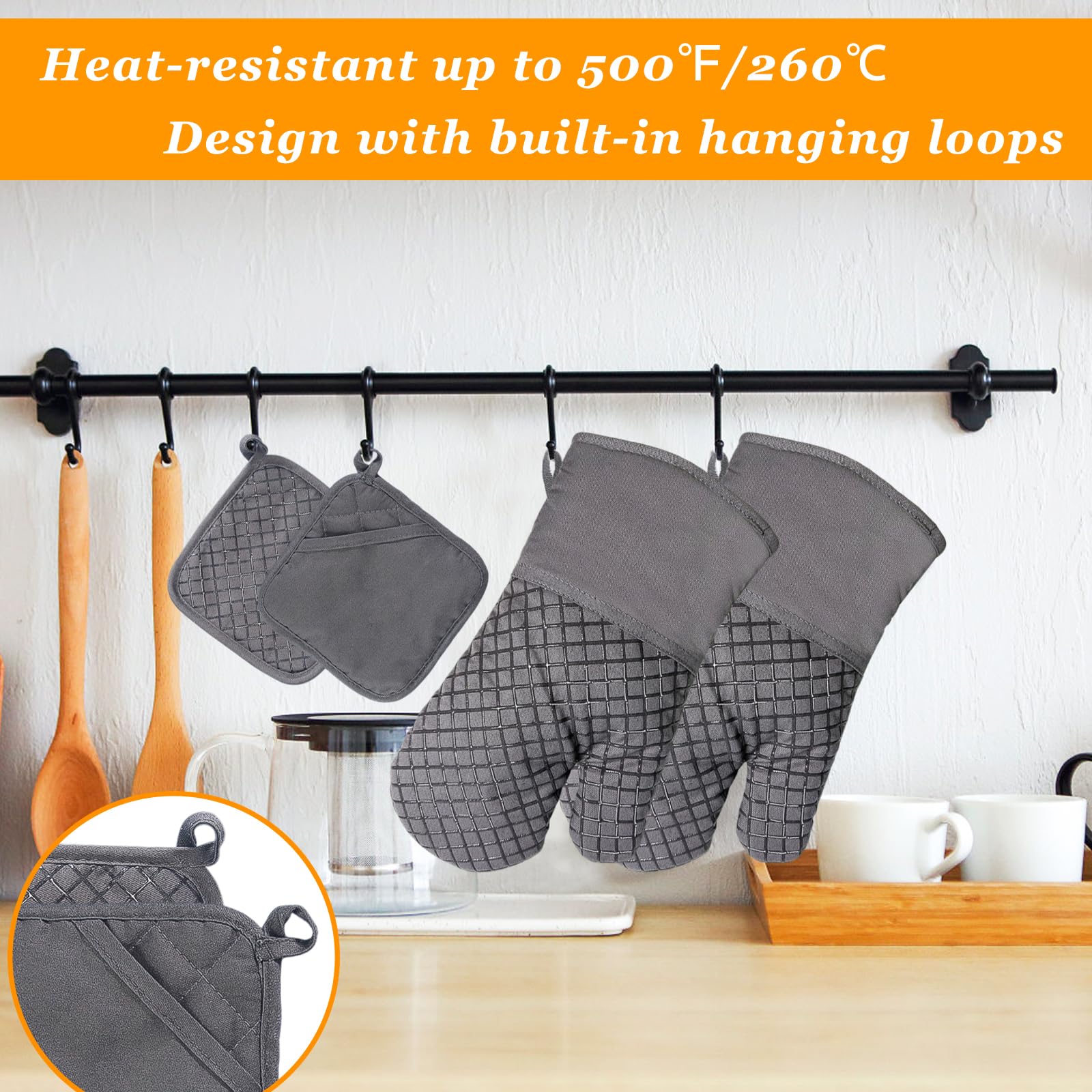 Meirrnyyu conjunto 4 piezas cocina ofrece protección y versatilidad en horneado.