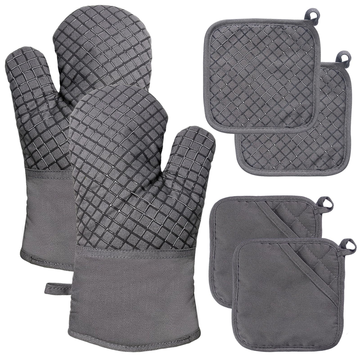 Meirrnyyu guantes horno alta temperatura 500F para protección eficaz al manipular bandejas.