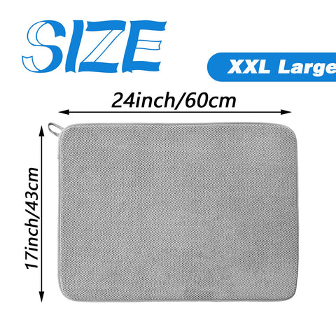 Meirrnyyu microfibra absorbente platos gris mejora absorción y encimera seca