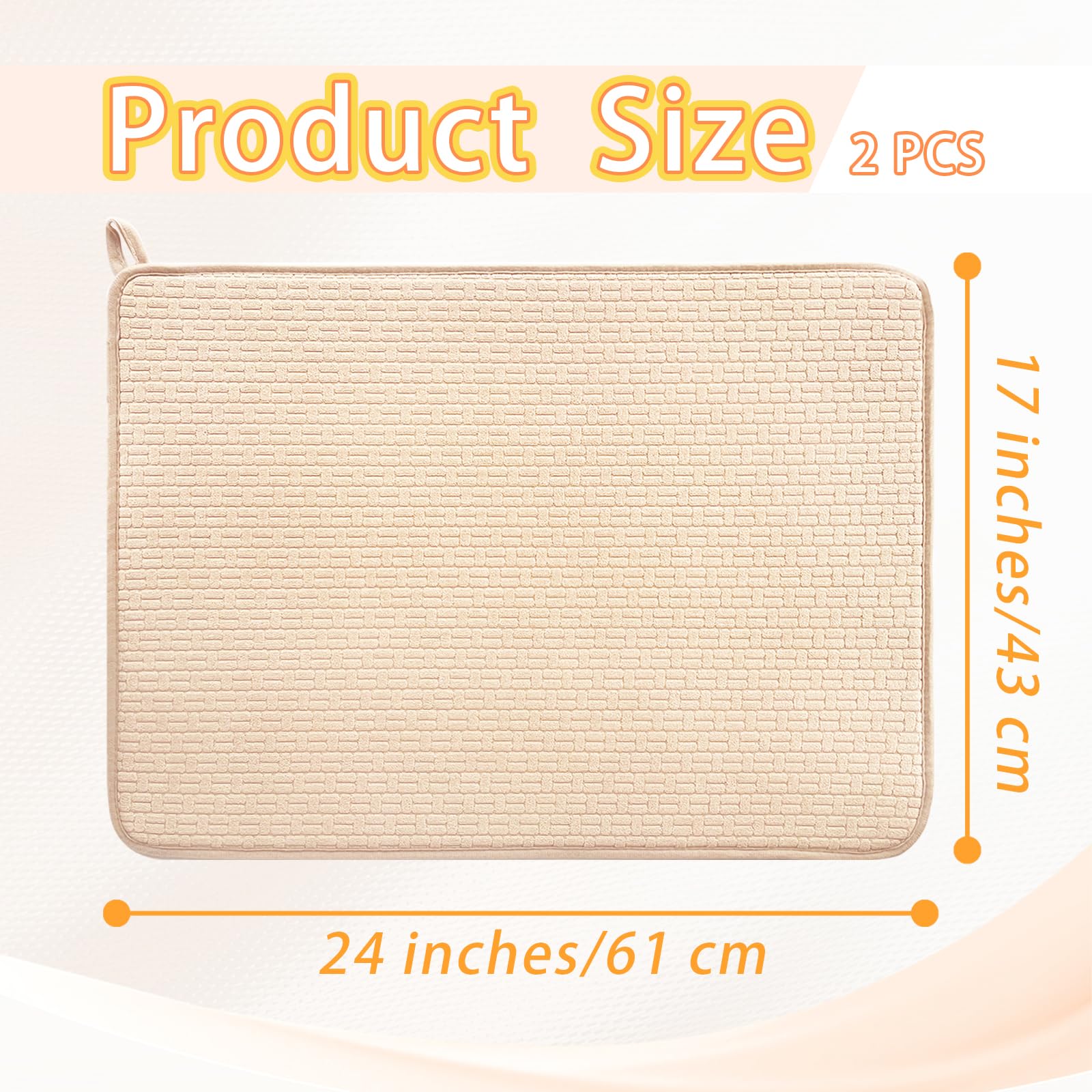 Meirrnyyu tapete drenante de microfibra absorbe agua rápido para cocina limpia.