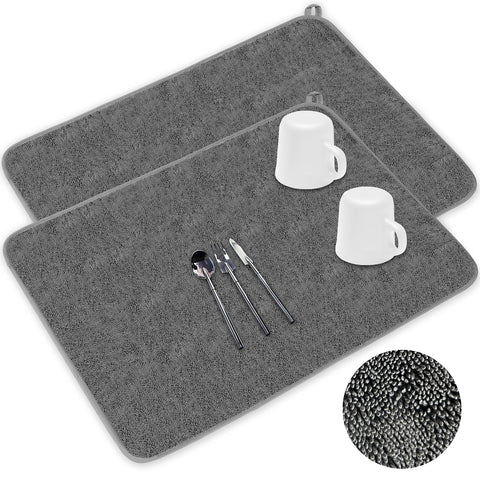 Meirrnyyu tapete secado microfibra 24x17 frontal; gran superficie para secar vajilla.