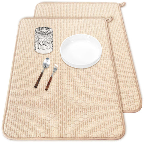 Meirrnyyu tapete secado platos tamaño extra grande 24×17 pulgadas para encimera, ideal para secar vajilla.
