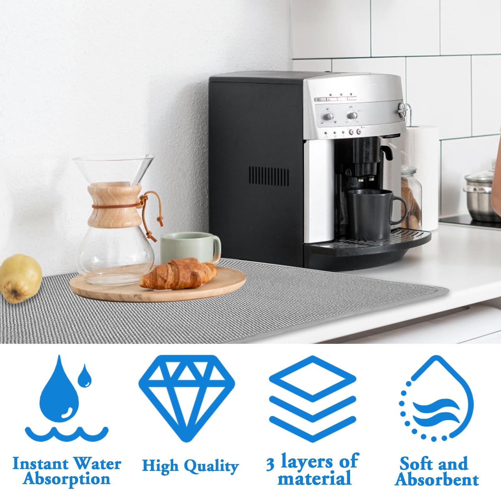 Meirrnyyu uso multifuncional cocina sala baño gris versátil