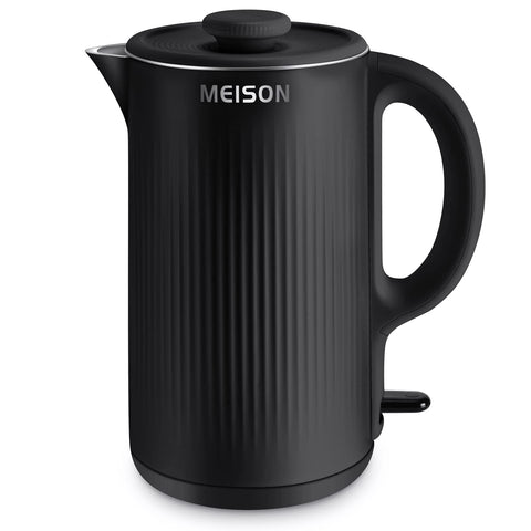 MEISON hervidor eléctrico con interior de acero inoxidable sin plástico en contacto con agua