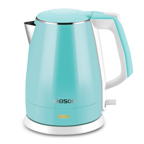 MEISON tetera eléctrica con interior acero inoxidable, agua sin contacto con plástico.