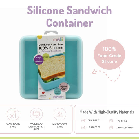 Melii tapa sándwich silicona segura: fácil de abrir para niños.