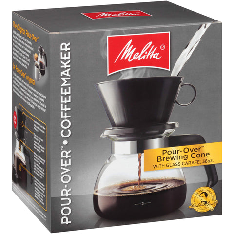 Melitta cono de goteo para un vertido controlado y café más claro.