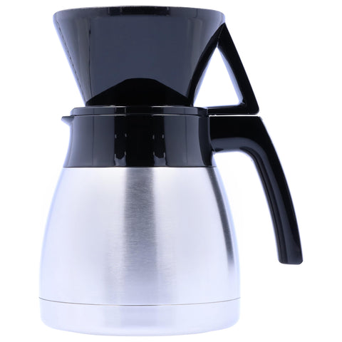 Melitta cafetera-vertido con jarra de acero inoxidable de 42 onzas para casa u oficina.