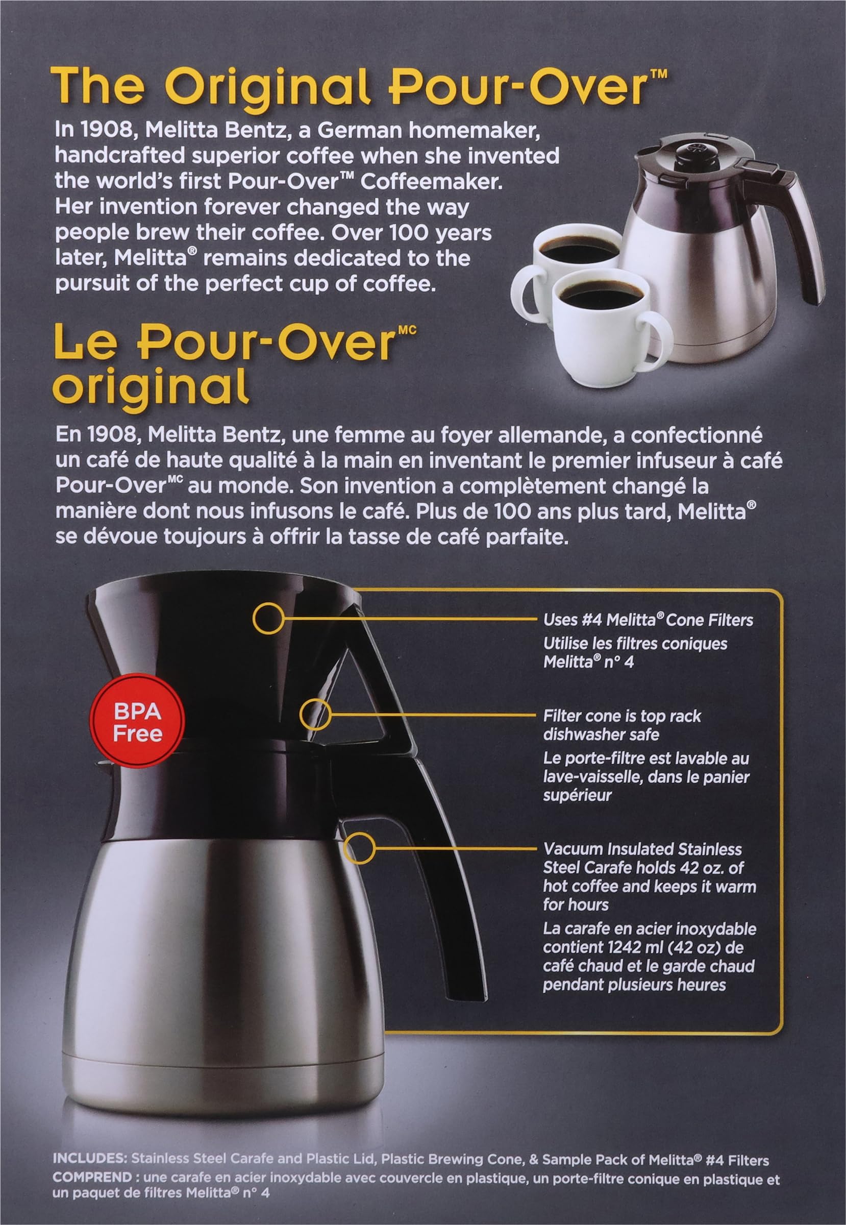 Melitta filtros-cono-n4 listos para usar.