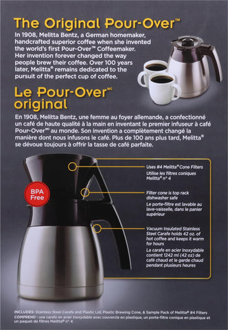 Melitta filtros-cono-n4 listos para usar.