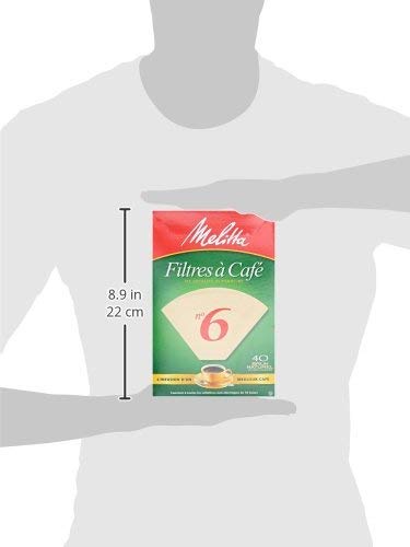 Melitta filtros café natural marrón para un café más limpio y suave