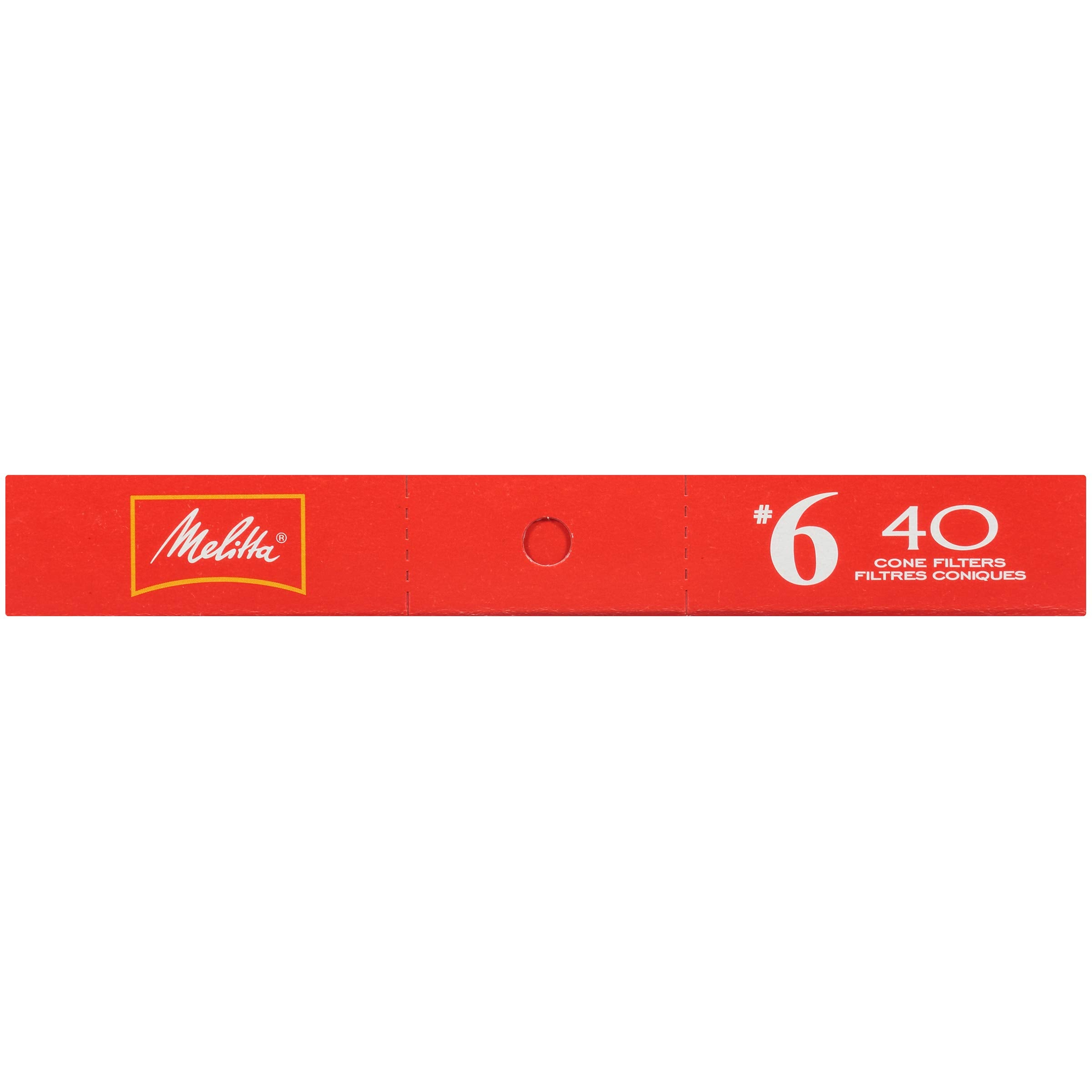 Filtro Melitta cono seis compatible con cafetera de 10 tazas para conveniencia.