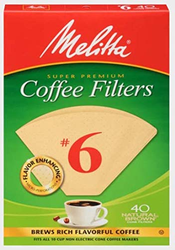 Filtro Melitta cono seis empaque varía según lote y región.