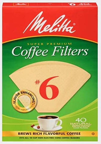 Filtro Melitta cono seis empaque varía según lote y región.