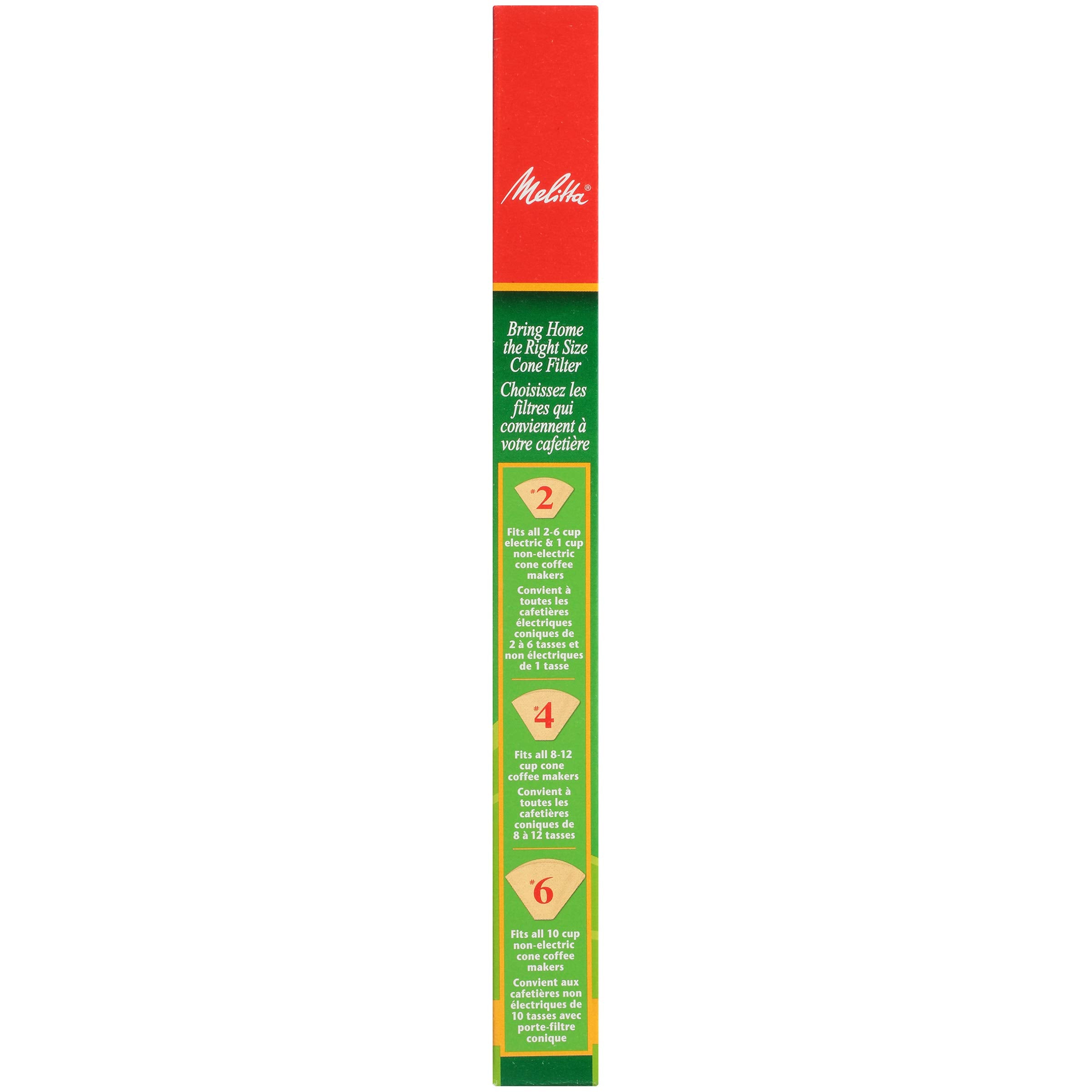 Filtro Melitta cono seis en papel compostable, opción sostenible para café.