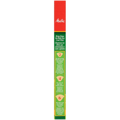 Filtro Melitta cono seis en papel compostable, opción sostenible para café.