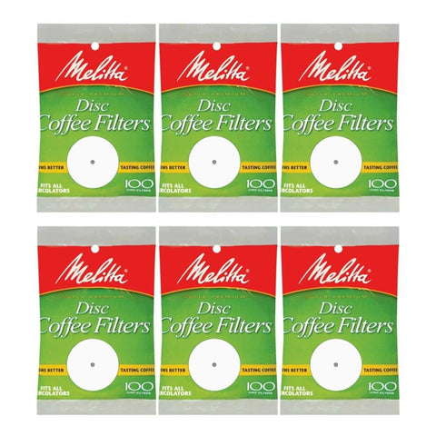 Filtros de disco Melitta, 100 unidades, listo para usar.