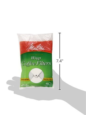 Melitta envoltura de filtros para percoladora, alto rendimiento y sabor equilibrado.