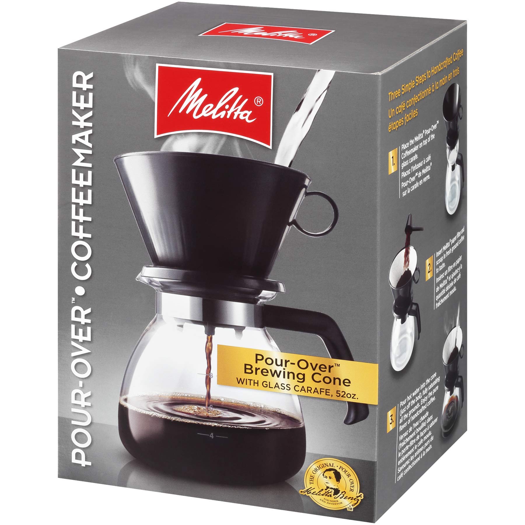 Melitta jarra de cristal visible con tapa para mantener el calor