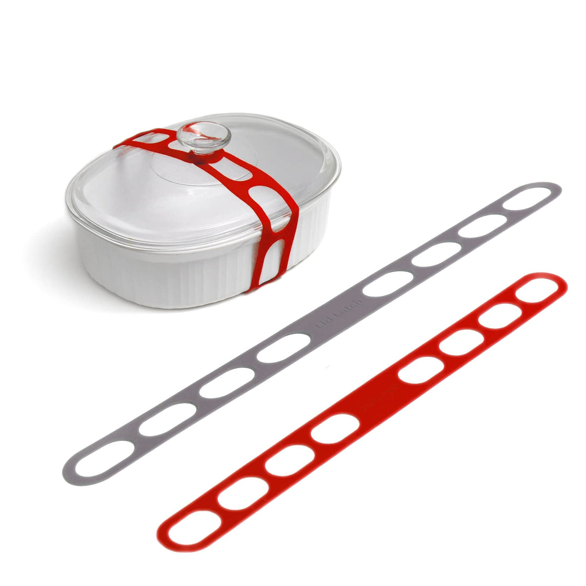 Mella Lid Latch, correa de sujeción universal para transportar guisos sin derrames.