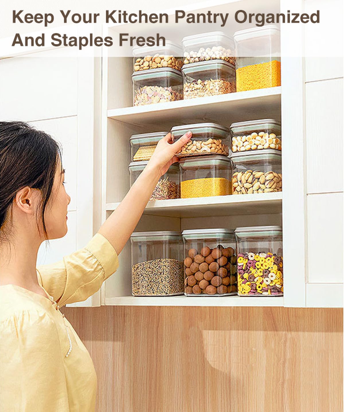 Melovom contenedores pop con tapa-aire, tamaño 2.1qt, perfecto para snacks.