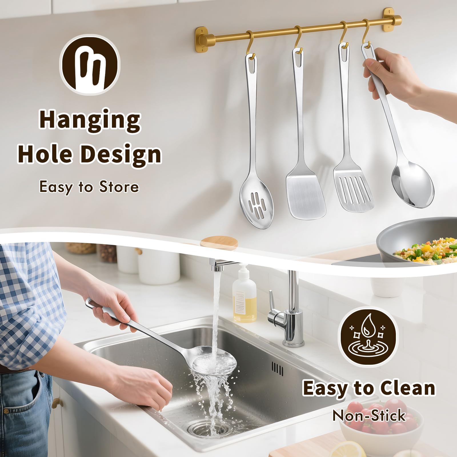 MemoGem diseño-mango-ergonomico: agarre cómodo y seguro durante cocinar.