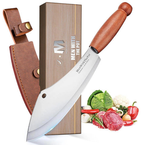 MEN WITH THE POT cuchillo de carnicero con mango ergonómico para un agarre seguro.