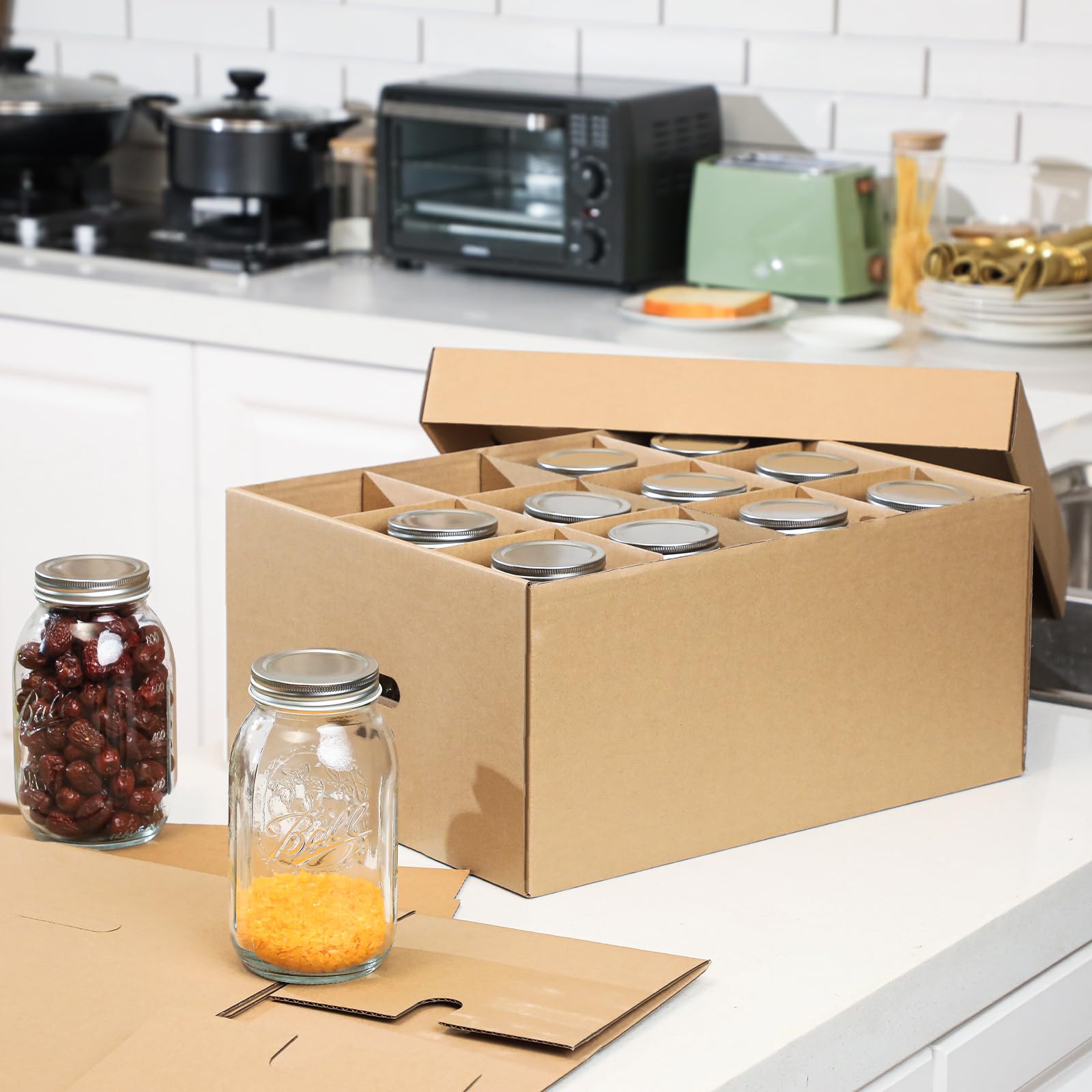 Menkxi cajas kraft corrugado con divisiones, almacenamiento robusto