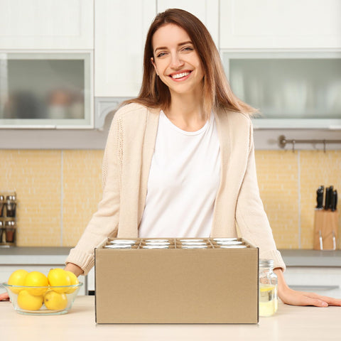 Menkxi conjunto de 6 cajas para tarros, color natural, almacenamiento duradero