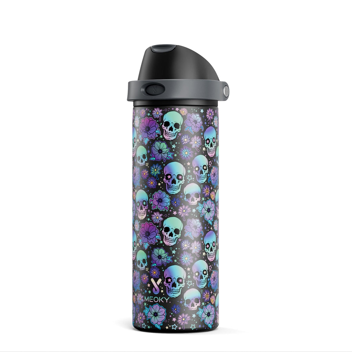 Meoky 24 oz con tapa 2 en 1, ideal para gimnasio y viaje