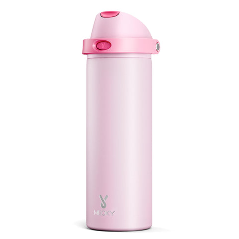 Meoky botella 24oz con tapa 2 en 1 para beber con facilidad.