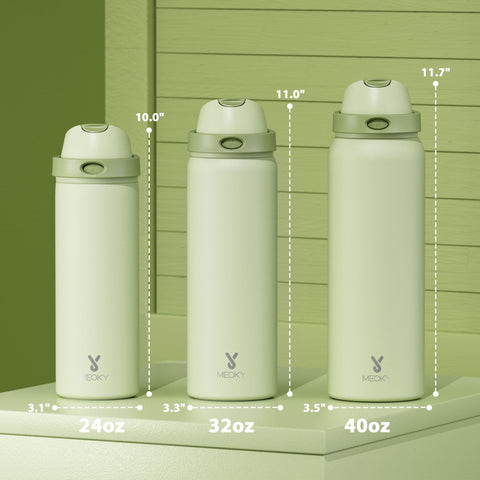 Meoky botella 32oz mantiene bebidas frías hasta 24 horas con doble pared