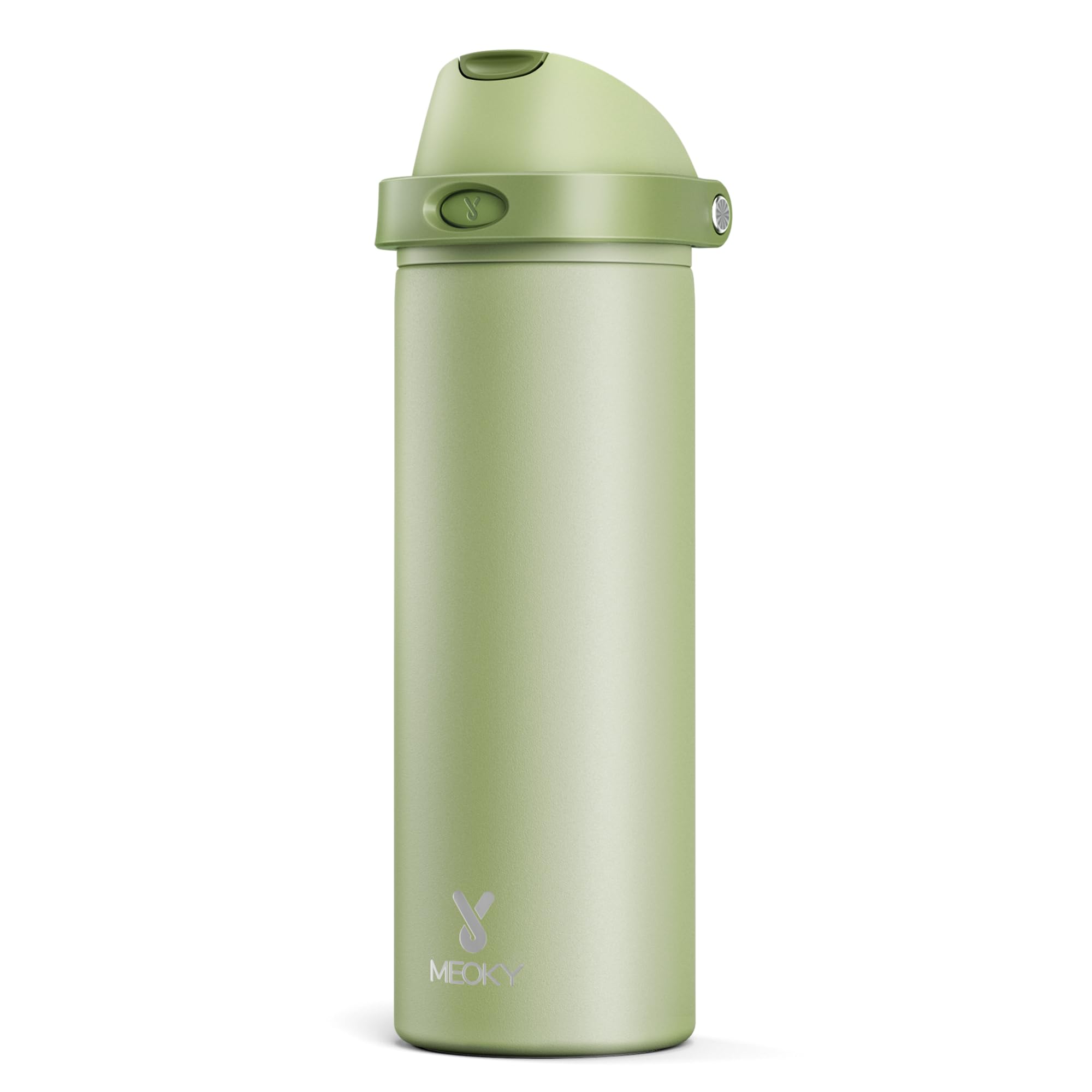 Meoky botella de agua 24 onzas con tapa 2 en 1, lista para entrenamientos.