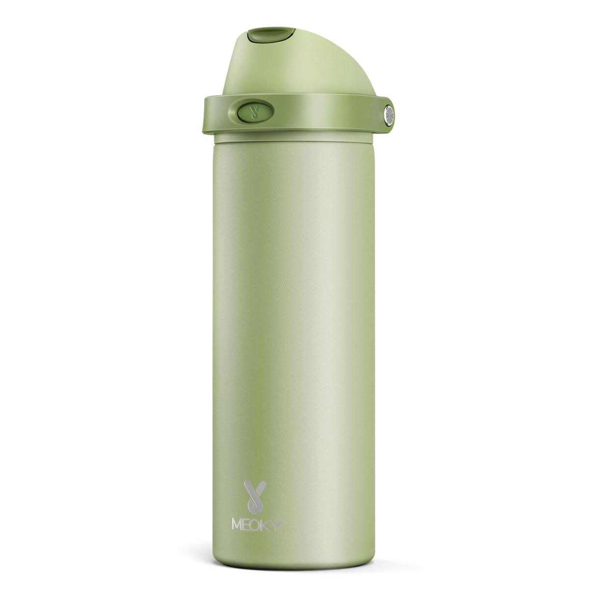 Meoky botella de agua 24 onzas con tapa 2 en 1, lista para entrenamientos.