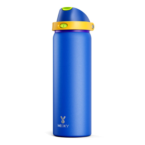 Meoky, botella con tapa 2 en 1 para beber durante el entrenamiento.