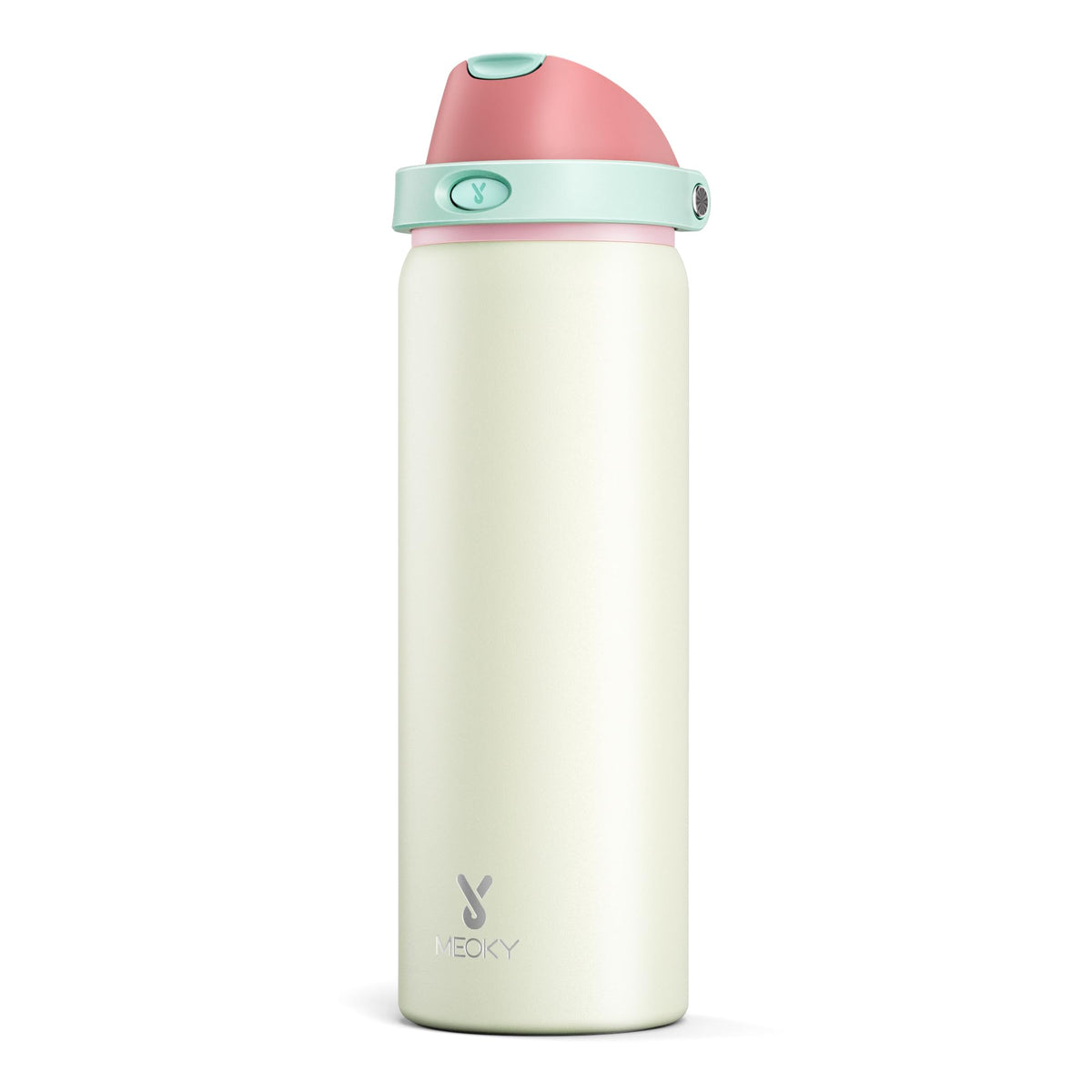 Meoky botella-agua-aislada-32oz, cuerpo de acero inoxidable para mantener la temperatura.